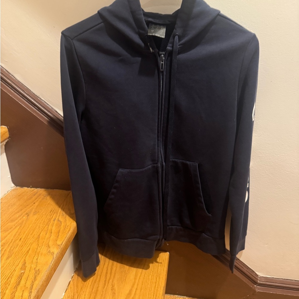 Navy Blue Zip-Up Hoodie